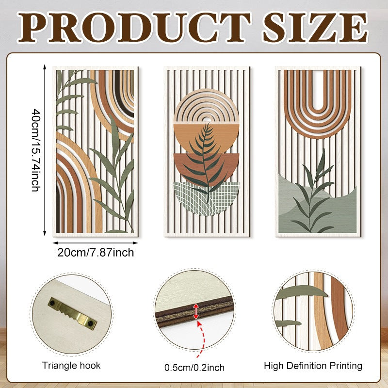 Rustic Wooden Wall Decor – Hollow Design for Bedroom & Living Room