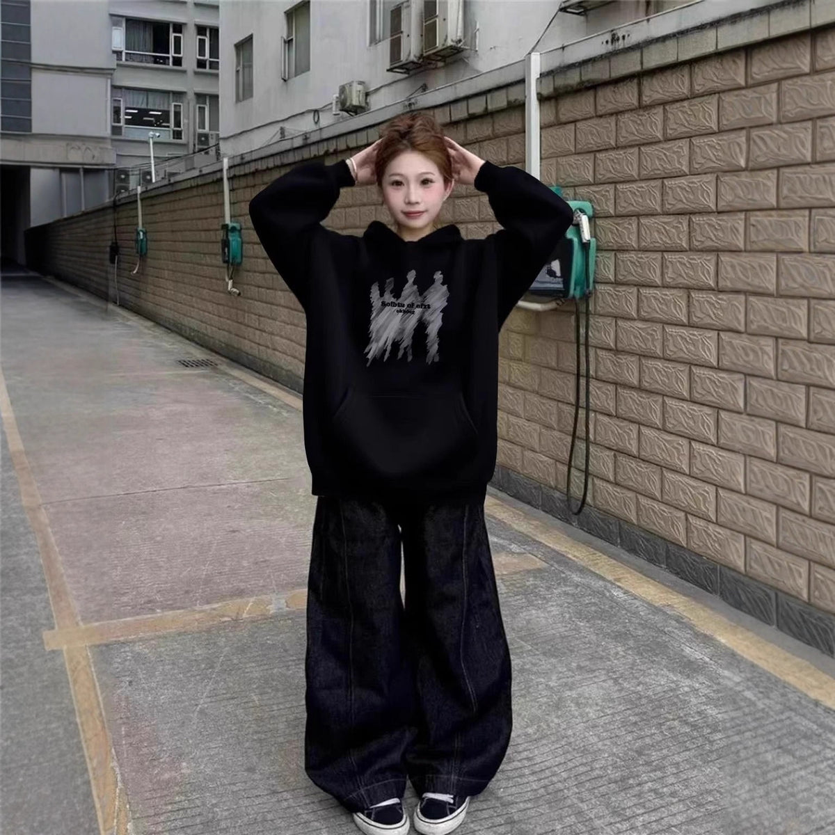 Oversized Sweatshirt for Men and Women – Portrait Print