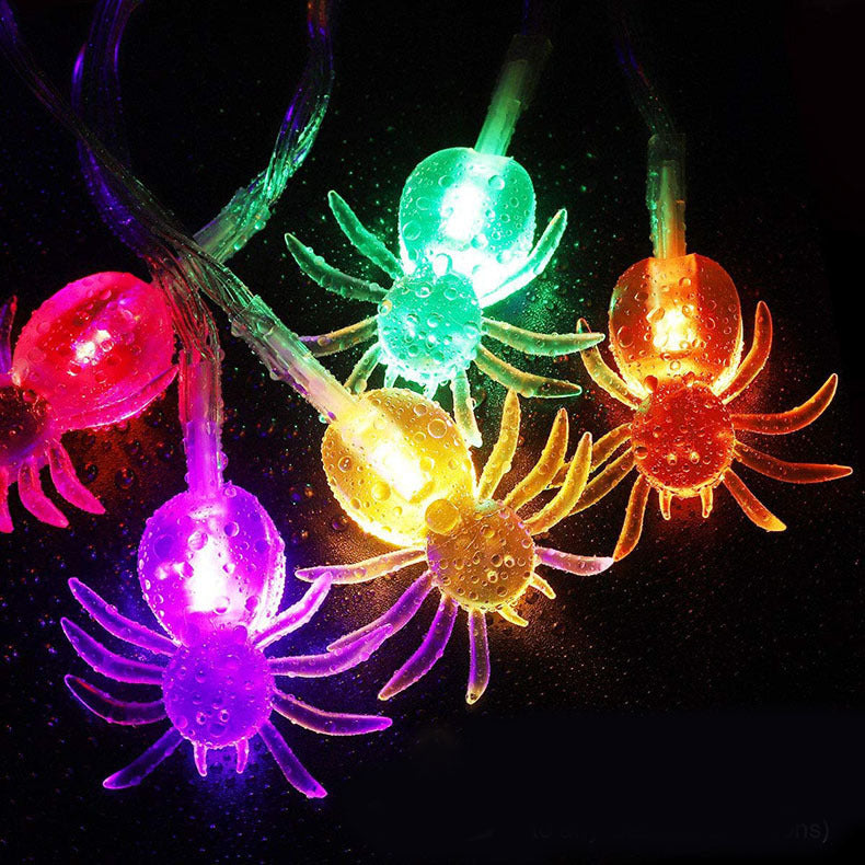 Halloween Spider String Lights – Outdoor LED Decoration