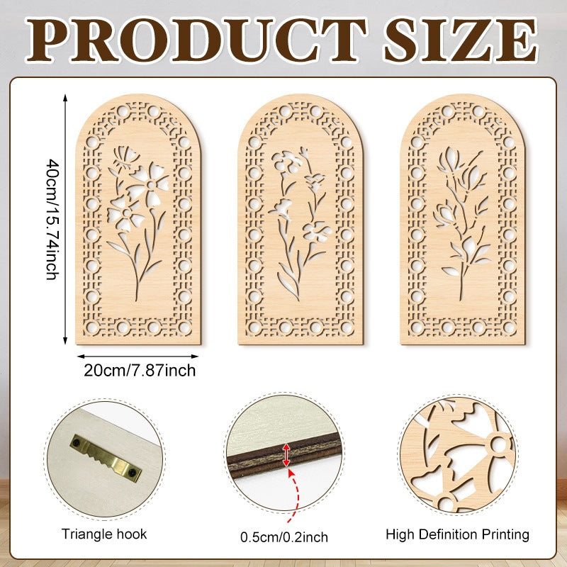 Rustic Wooden Wall Decor – Hollow Design for Bedroom & Living Room