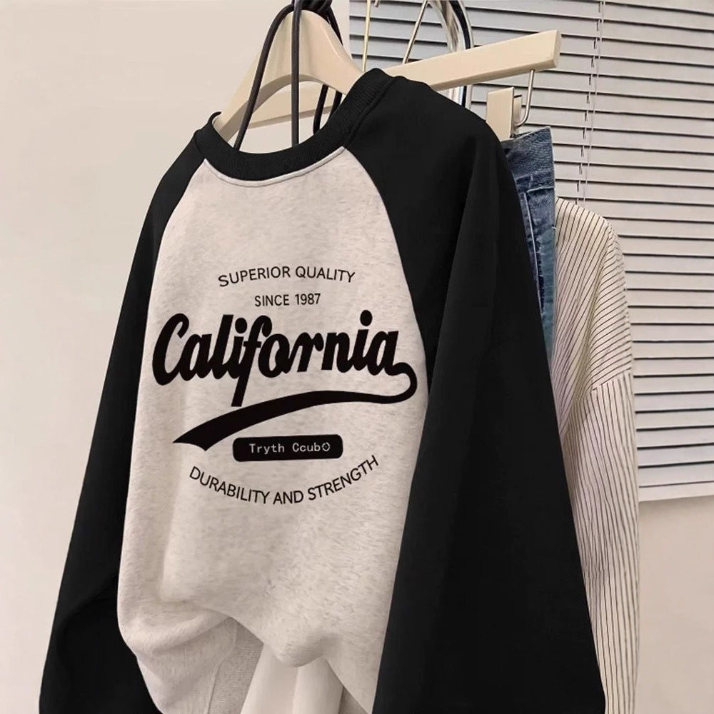 Lightweight Hoodie for Women – Color Block Drop Shoulder