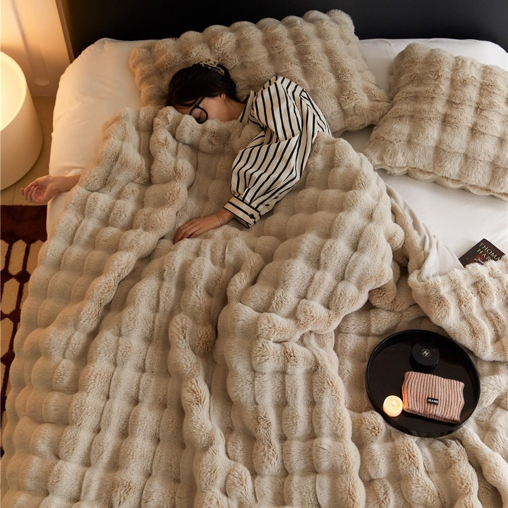 Double Sided Sofa Blanket – Thick & Cozy Home Cover