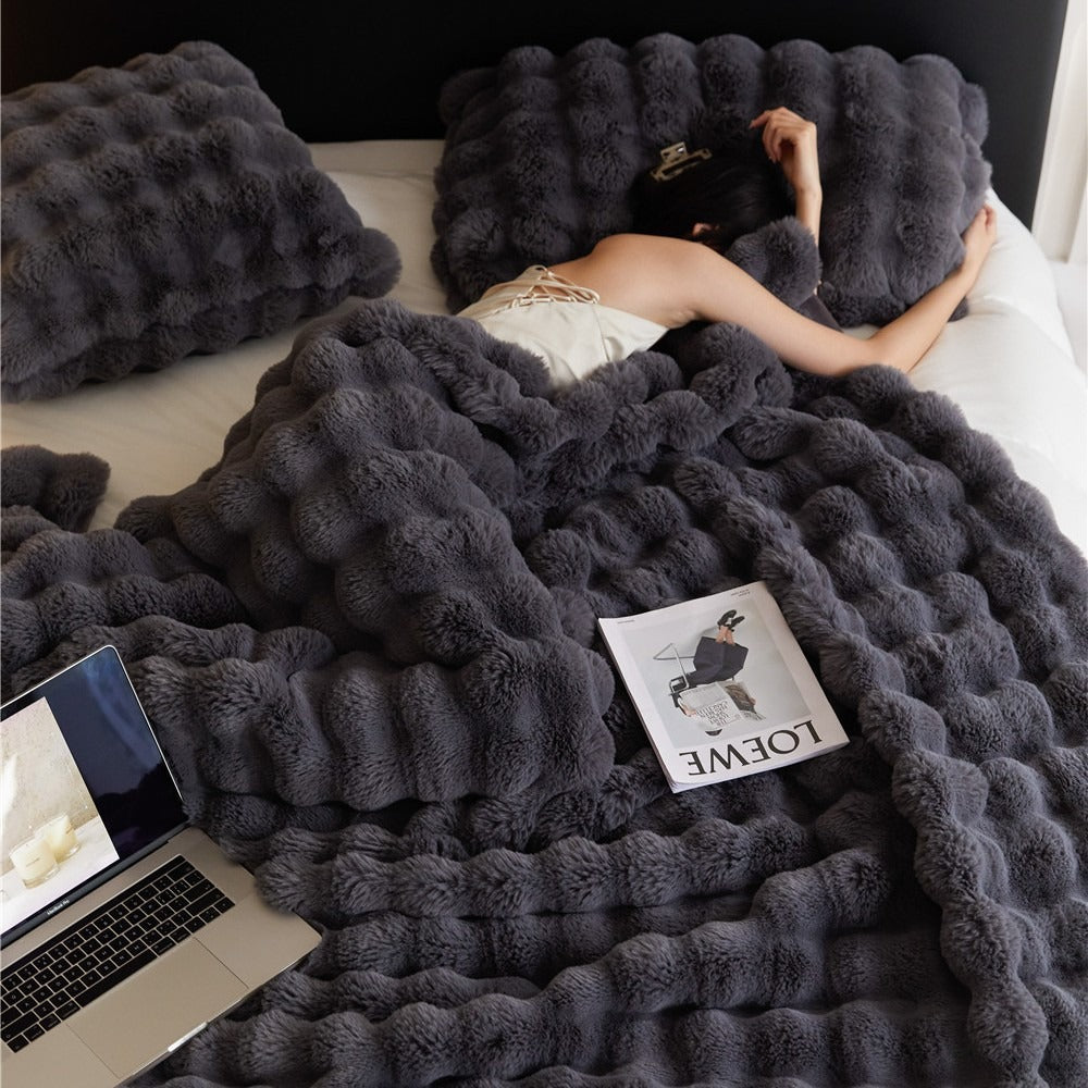 Double Sided Sofa Blanket – Thick & Cozy Home Cover