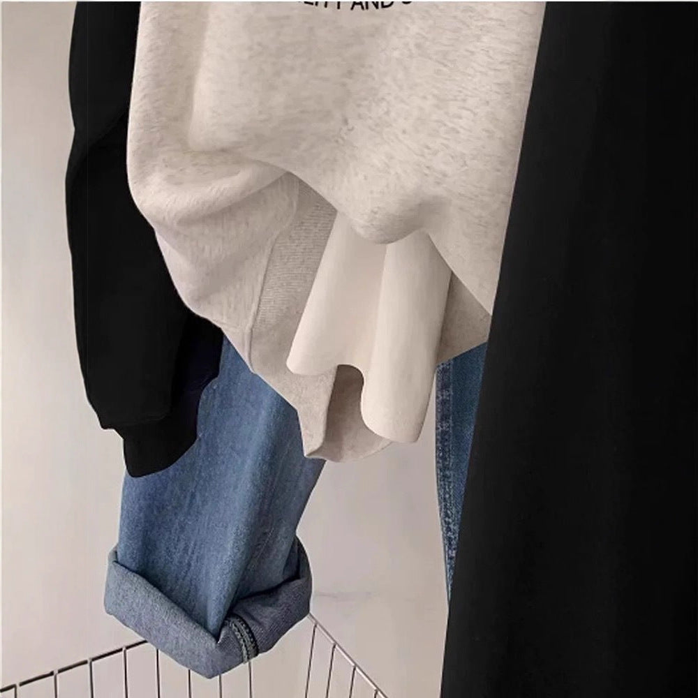 Lightweight Hoodie for Women – Color Block Drop Shoulder