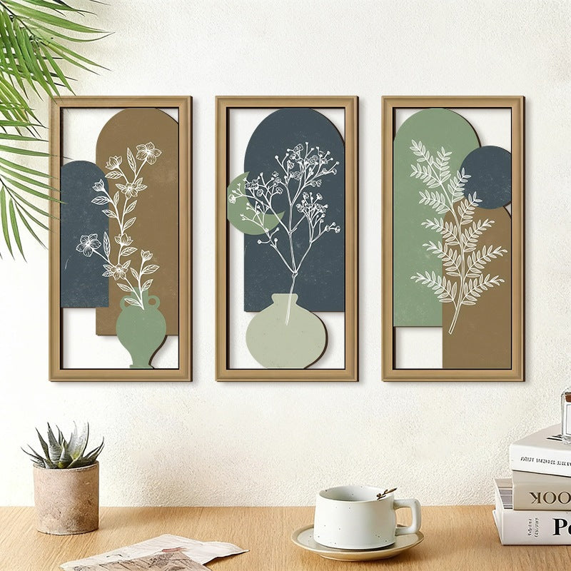Rustic Wooden Wall Decor – Hollow Design for Bedroom & Living Room
