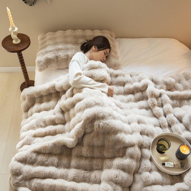 Double Sided Sofa Blanket – Thick & Cozy Home Cover