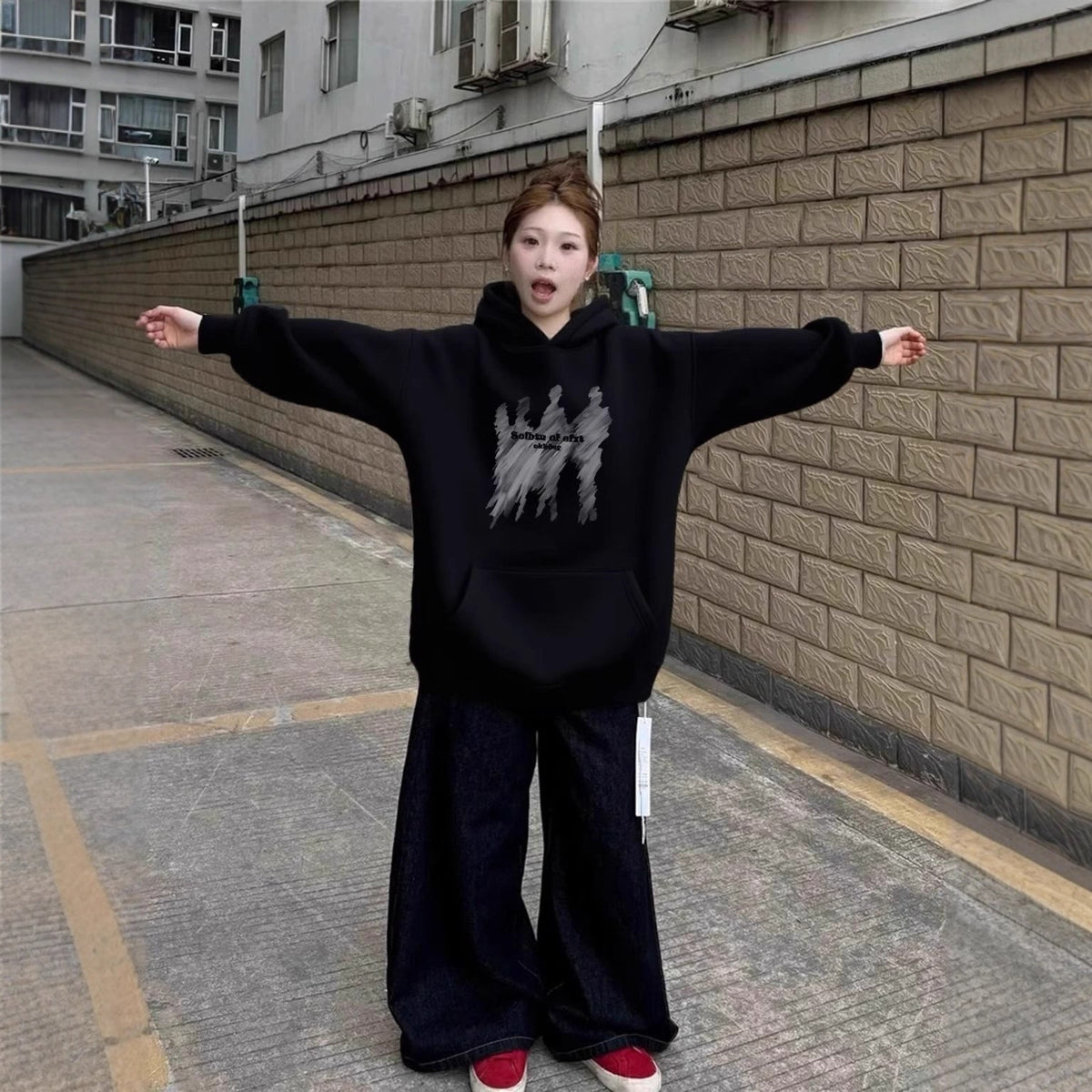 Oversized Sweatshirt for Men and Women – Portrait Print