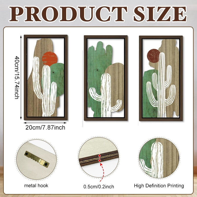 Rustic Wooden Wall Decor – Hollow Design for Bedroom & Living Room